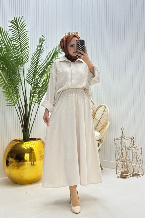 Papatya Tesettür Takım Taş Taş