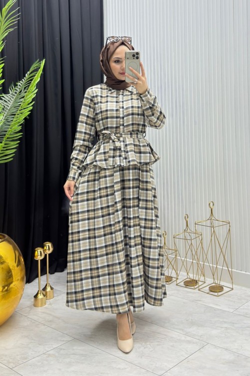 Premium Ekose Takım Vizon Vizon