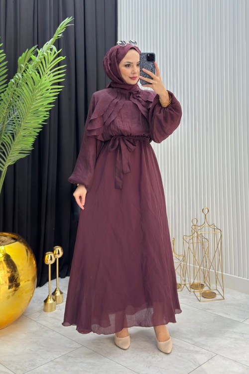 Prenses Elbise Bordo Bordo