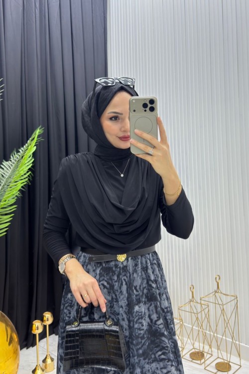 Serpil Sandy Tunik Siyah Siyah