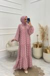 Sevgi Tesettür Elbise Pembe  Pembe