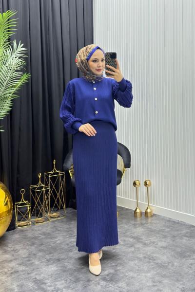 Simli Takım Saks Mavisi Saks Mavisi