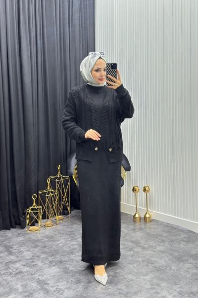 Sude Takım Siyah Siyah