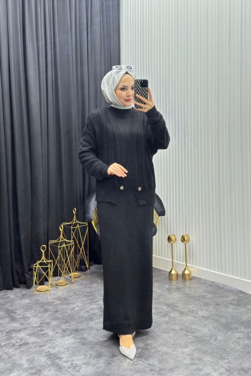 Sude Takım Siyah Siyah