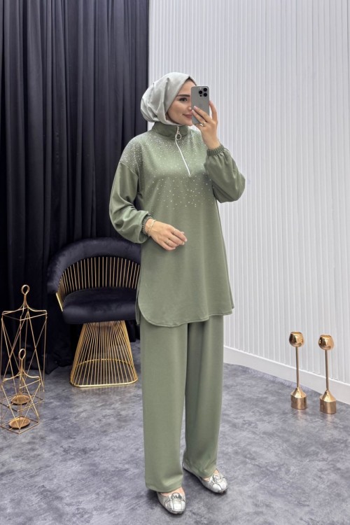 Taşlı Osyho Takım Haki Haki