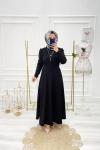 Tesettür Lady Elbise Siyah  Siyah