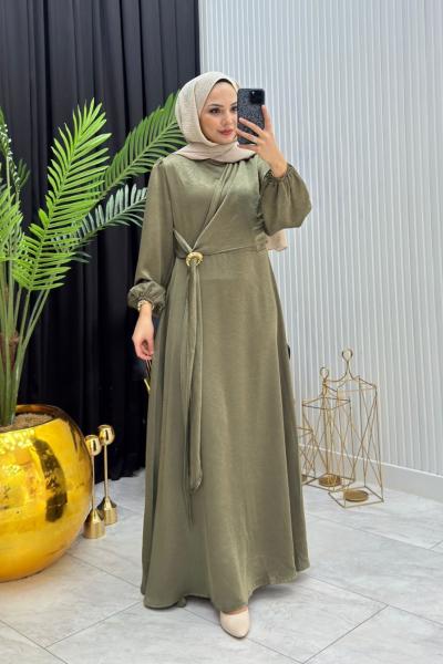 Viral Elbise Haki Yeşili Haki