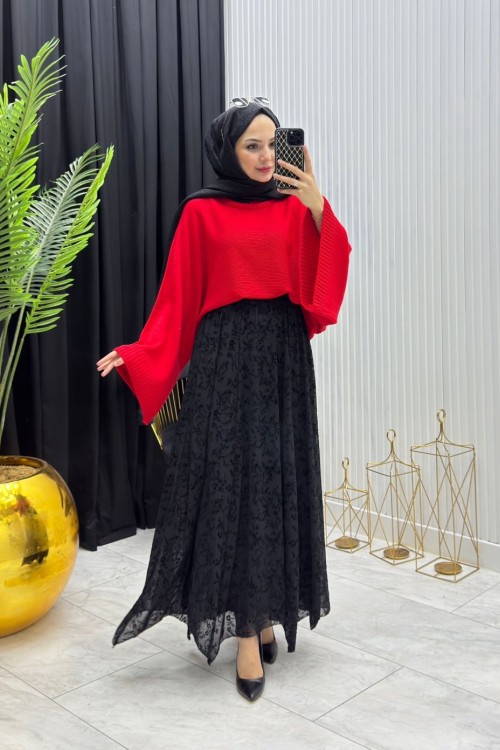 Yasmin Etek Siyah Siyah