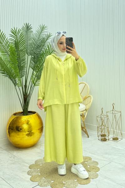 Yıldız Tesettür Takım Yeşil Yeşil