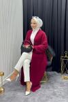 Yumoş Hırka Bordo Bordo