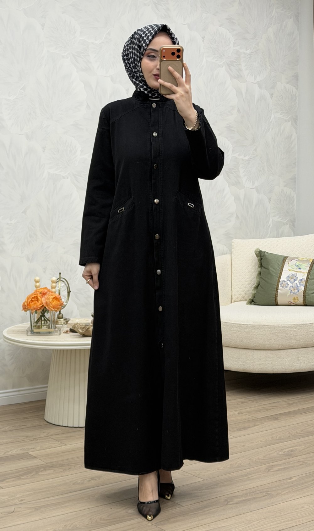 Göksu Ferace Elbise Siyah