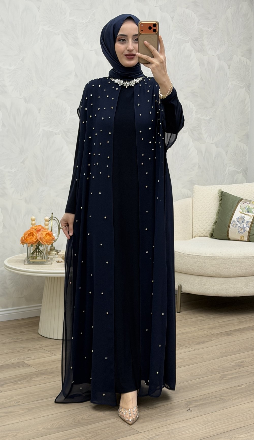 Parıltı Abiye Lacivert